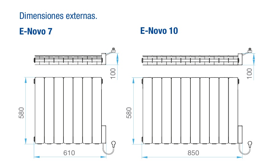 Radiador Eléctrico Caldaia E NOVA - Imagen 2